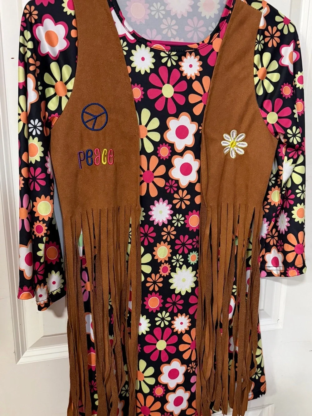 Kids 70’s Halloween Costume Hippie Love size large
